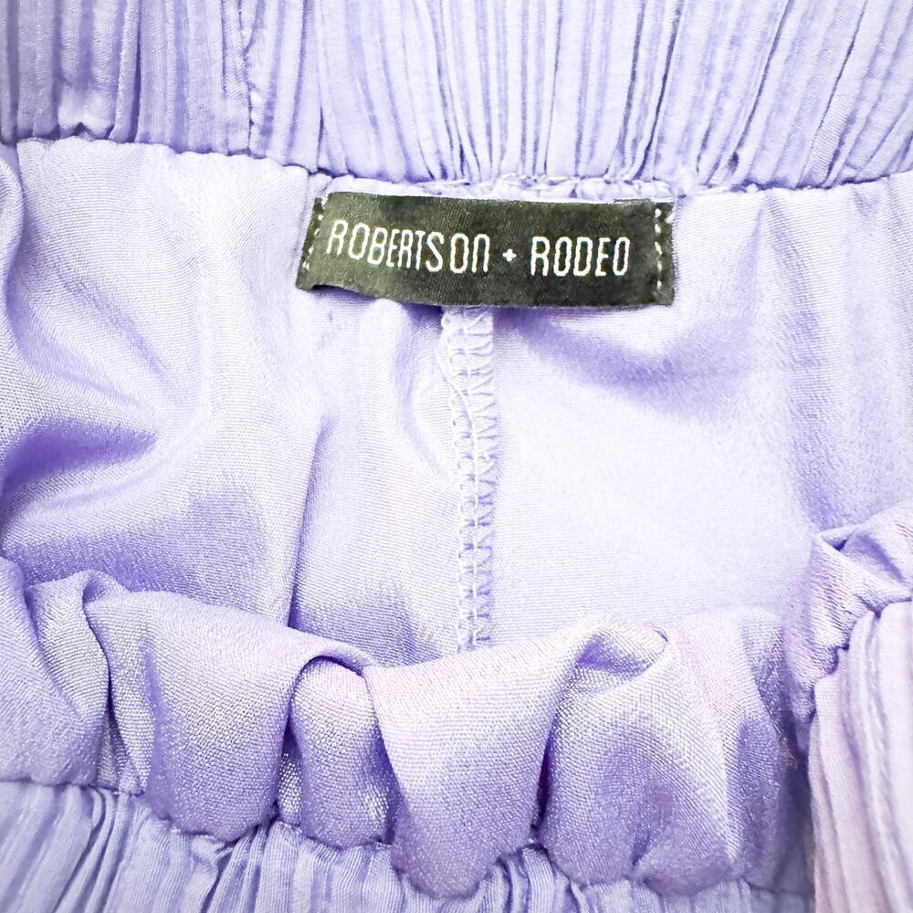 Robertson + Rodeo Purple Ruffled Pleated Pencil Skirt Size M - Picture 2 of 5